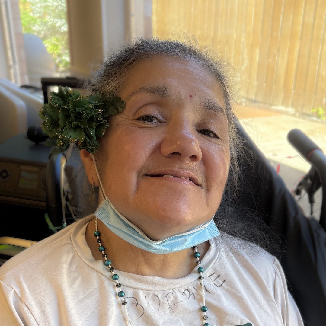 Saundrah, also known as Pinky, community leader and Community Ambassador for Artly World's Joy for Seniors.